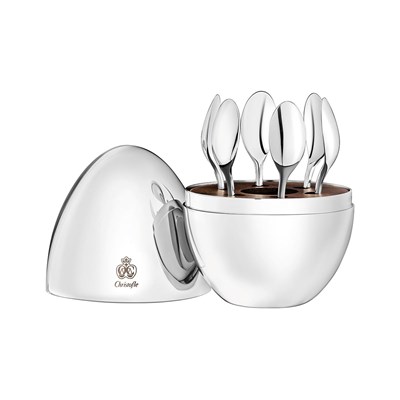 Set with Chest of 6 espresso spoons