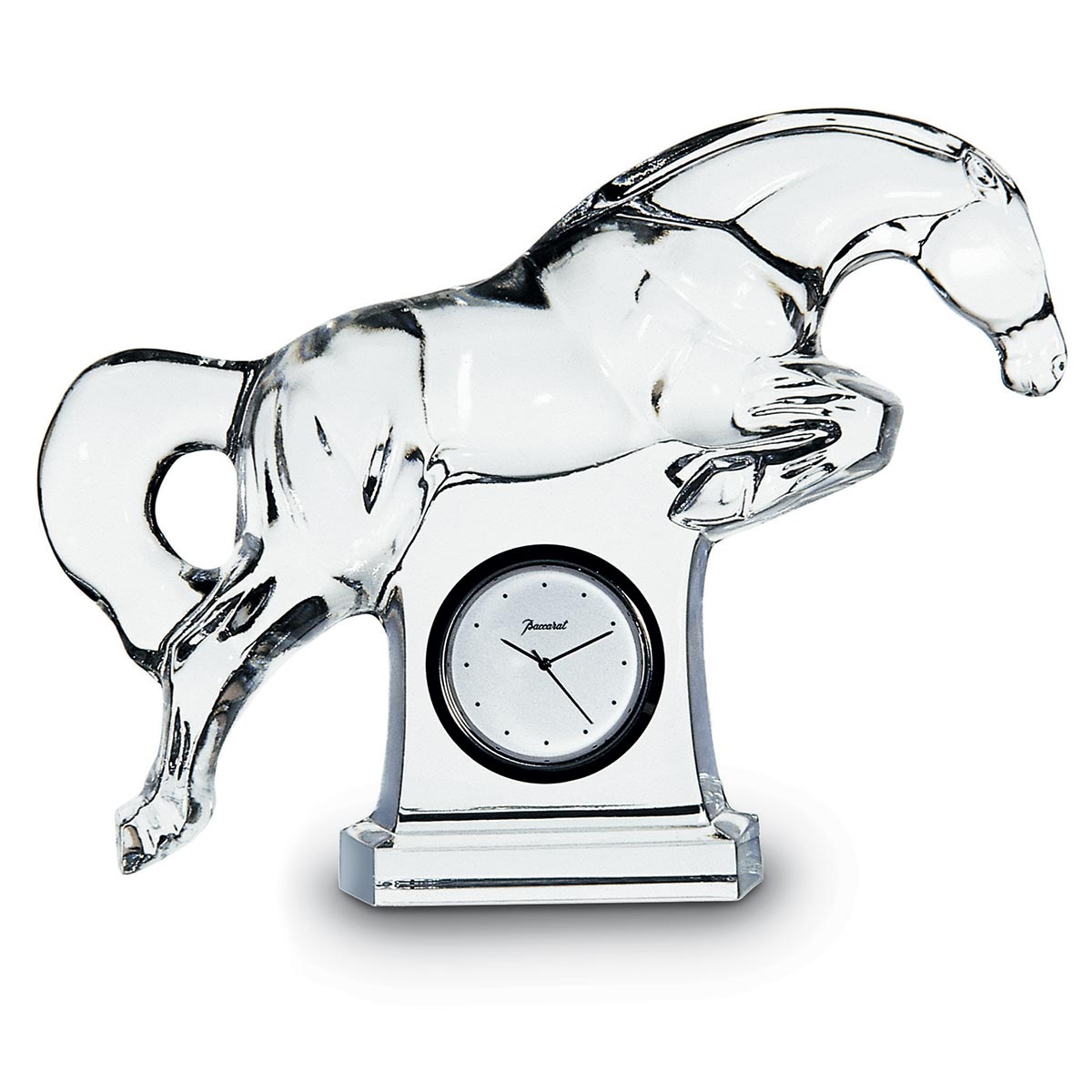 Horse jumping desk clock