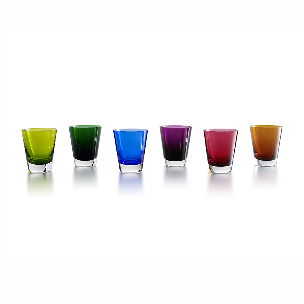 Set of 6 colourful tumblers