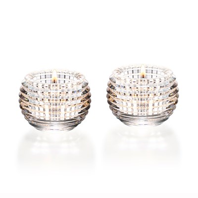 Set of 2 votives clear