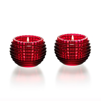 Set of 2 votives red