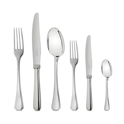 36-Piece Silver-Plated Flatware Set for 6 people with Chest