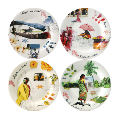 Set of 4 Canape plates