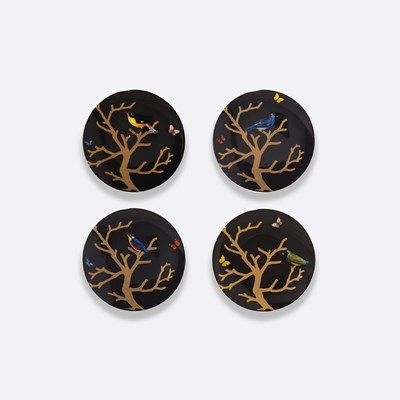 Set of 4 Ebony salad plates