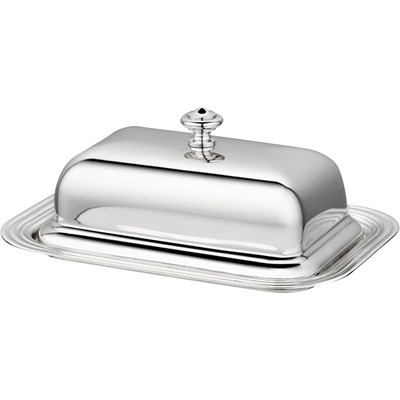 Silver-Plated lidded butter dish