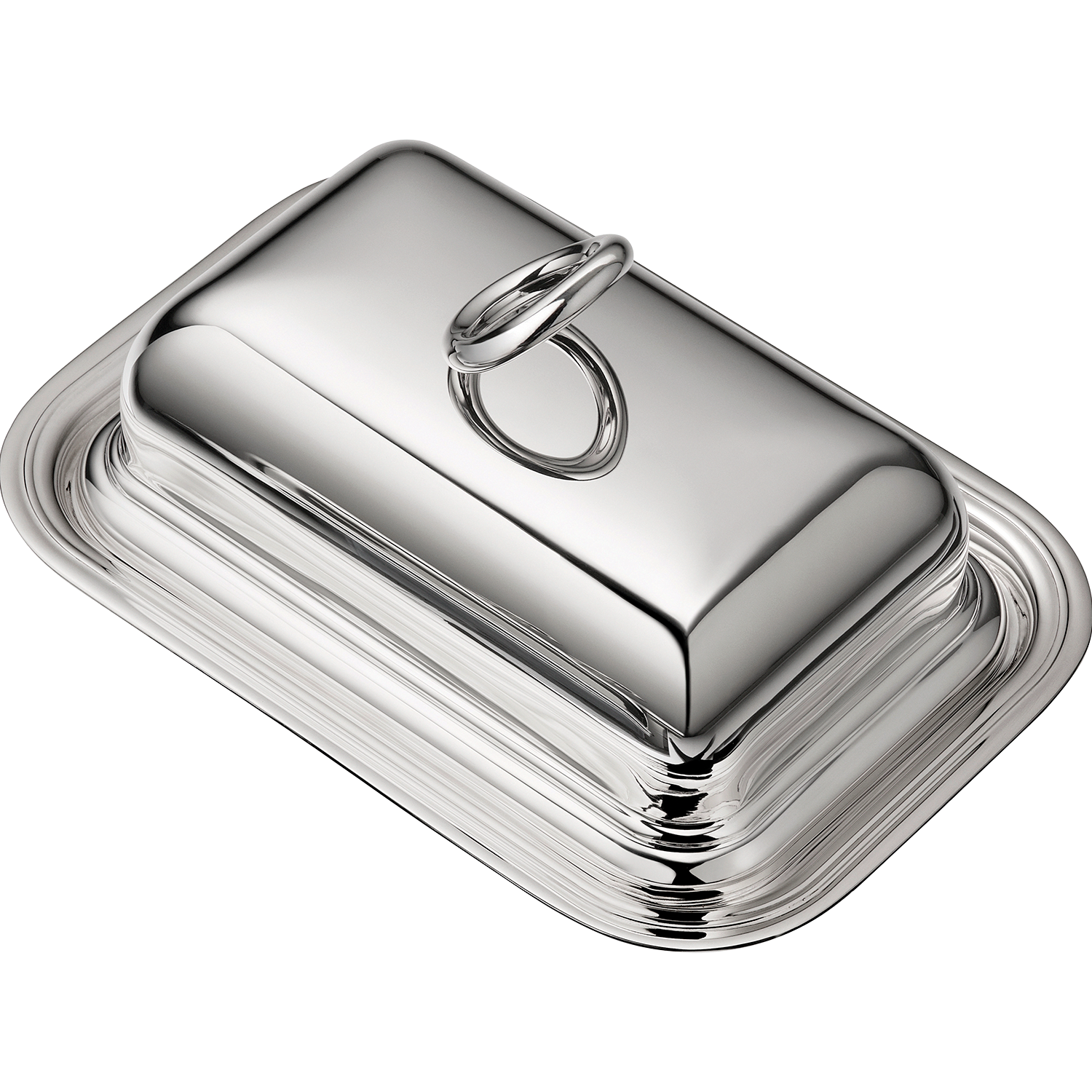 Silver-Plated butter dish with lid