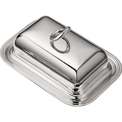 Silver-Plated butter dish with lid