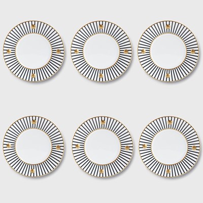 Set of 6 salad plates anthracite