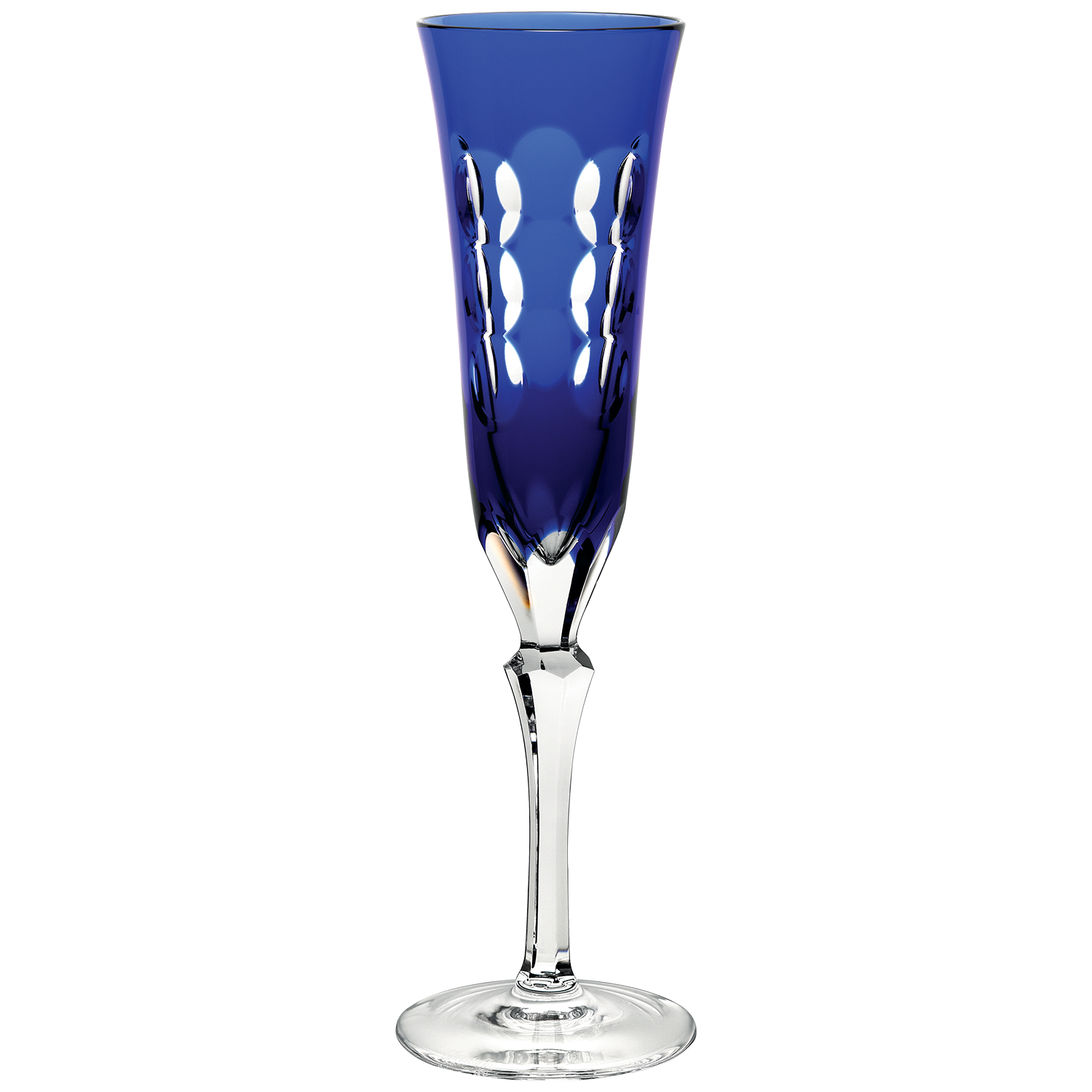 Blue crystal champagne flute