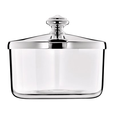 Silver-Plated lidded cheese / condiment dish