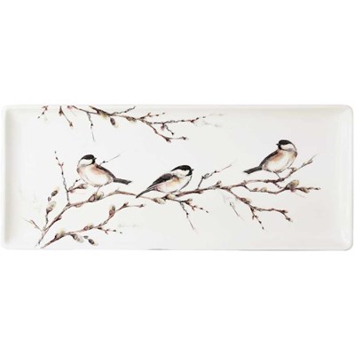 Oblong serving tray