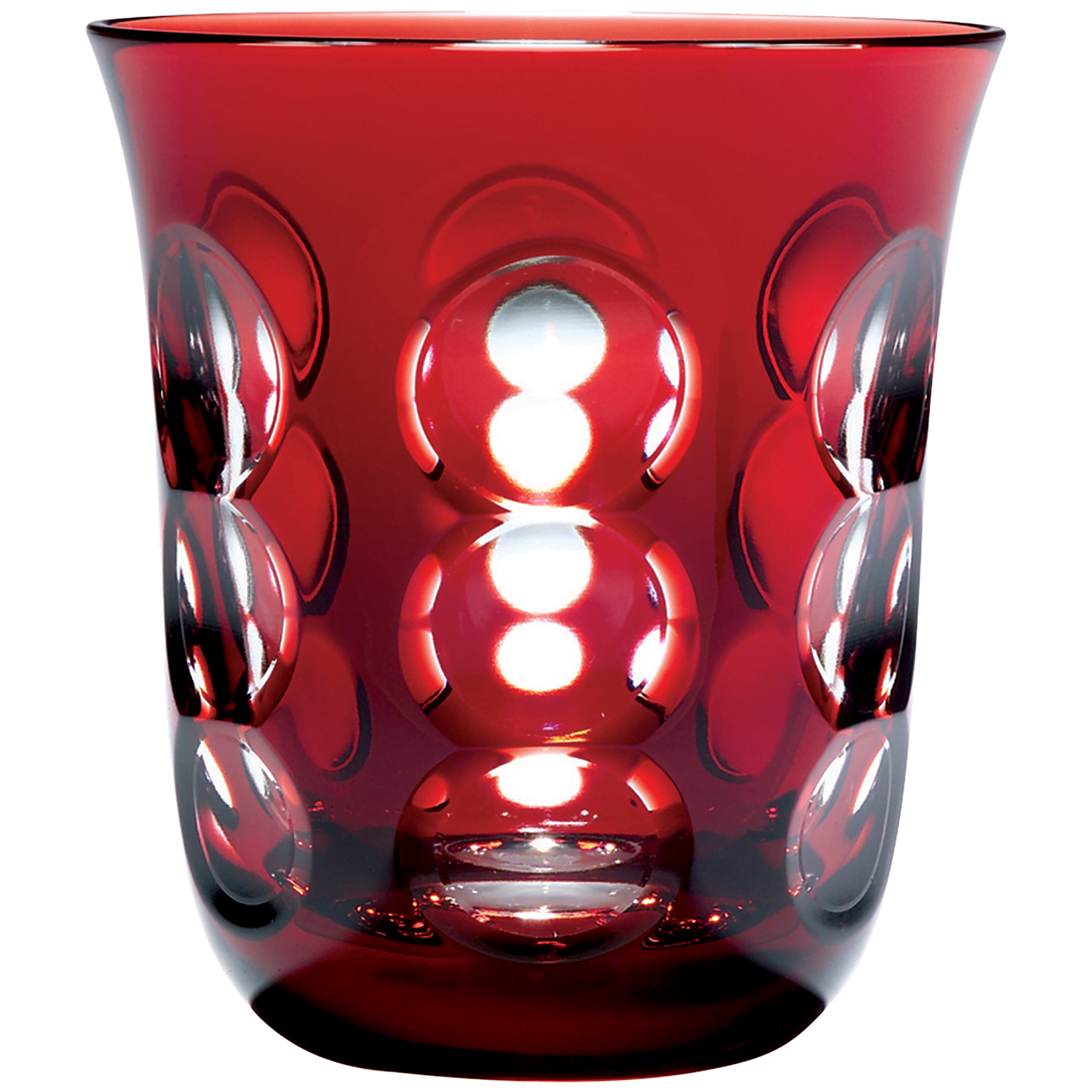 Red crystal water glass