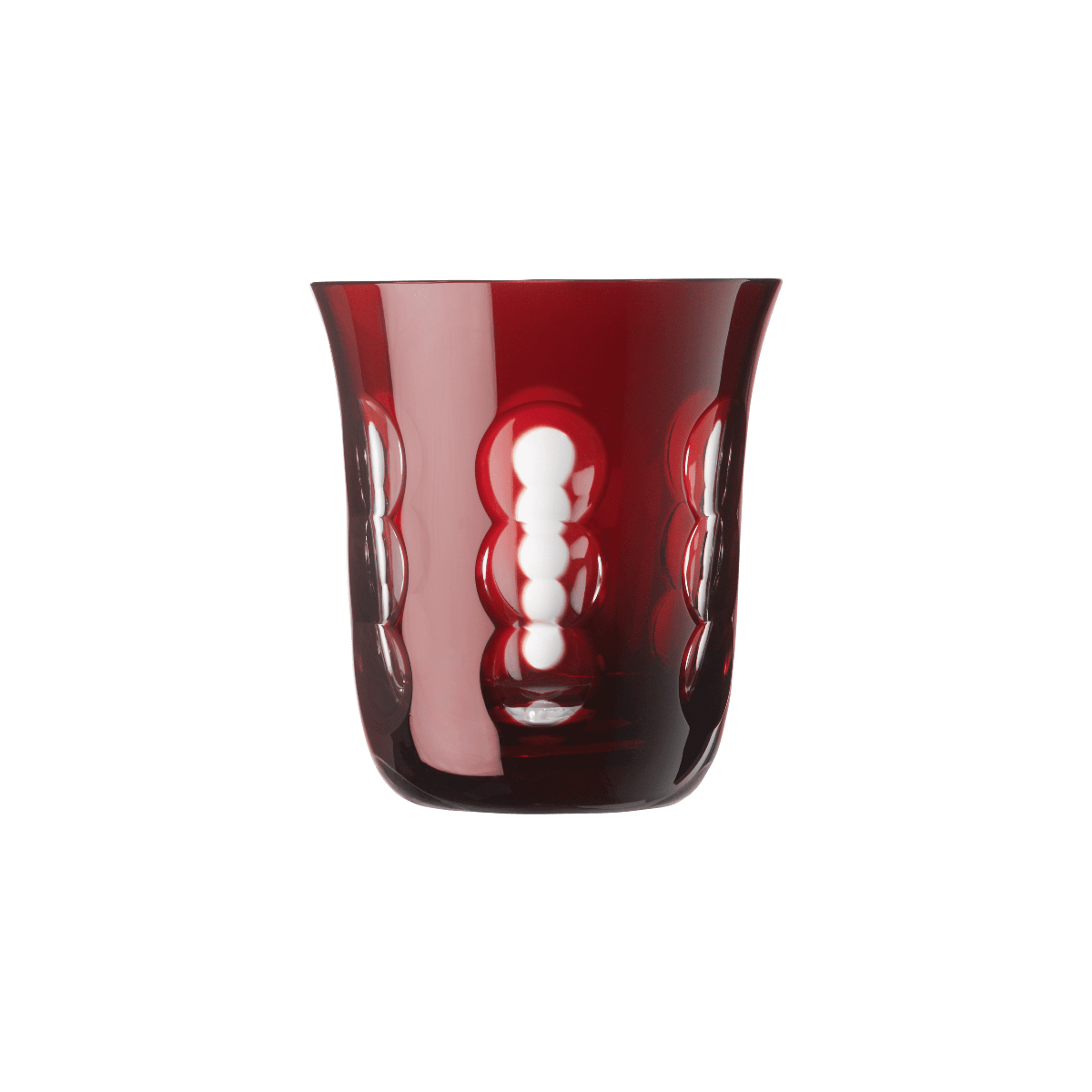 Red crystal water glass