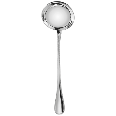 Louche à potage en métal argenté