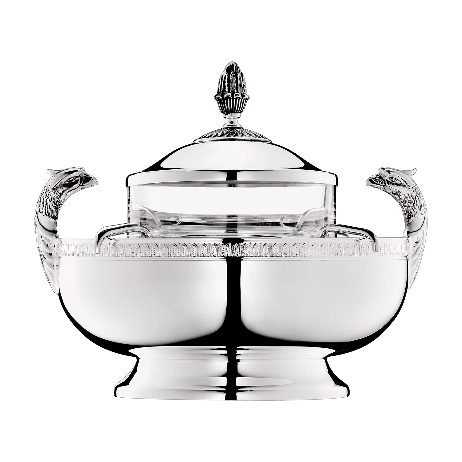 Silver-Plated caviar serving set
