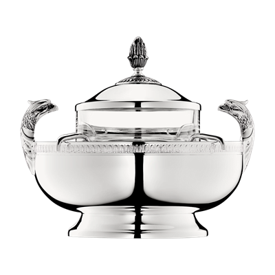 Silver-Plated caviar serving set