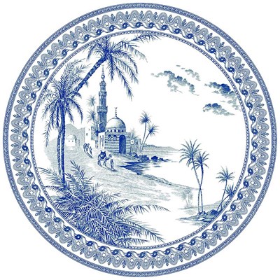 Assiettes plate extra Vues d’orient (Par pièce) (Bte de 6)
