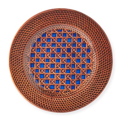 Assiette à dîner bleu