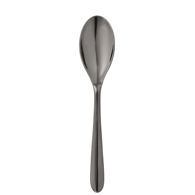 Black stainless steel soup spoon