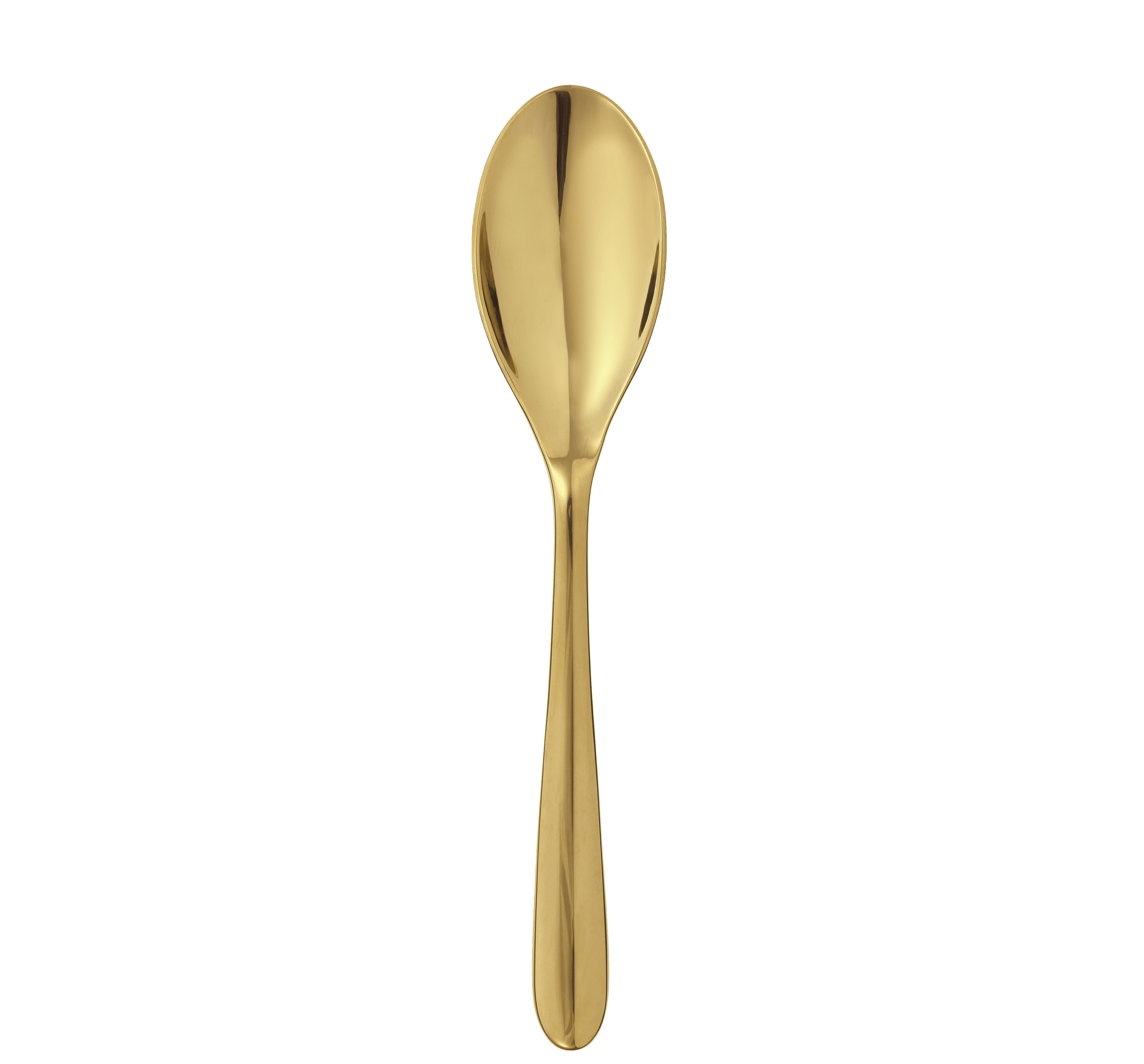 Gold stainless steel soup spoon