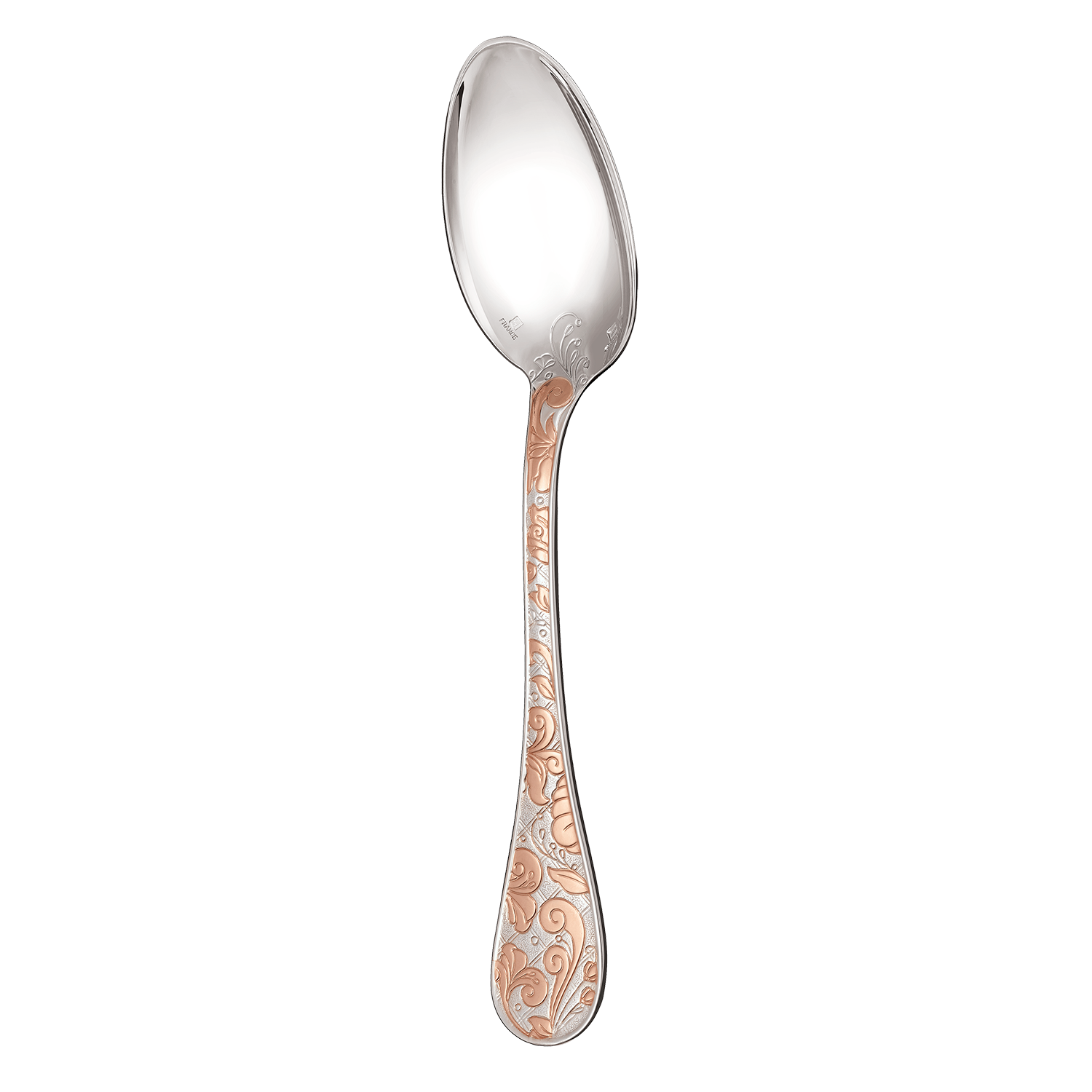 Partially gilded Silver-Plated table spoon - pink gold