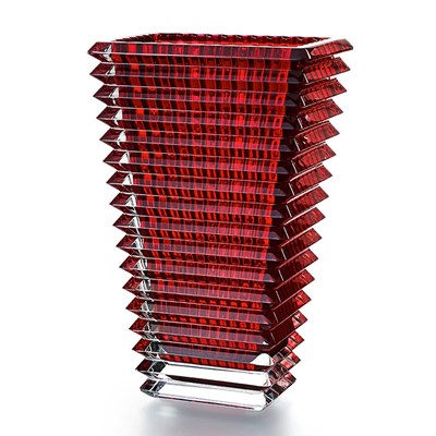 Vase rectangular large red