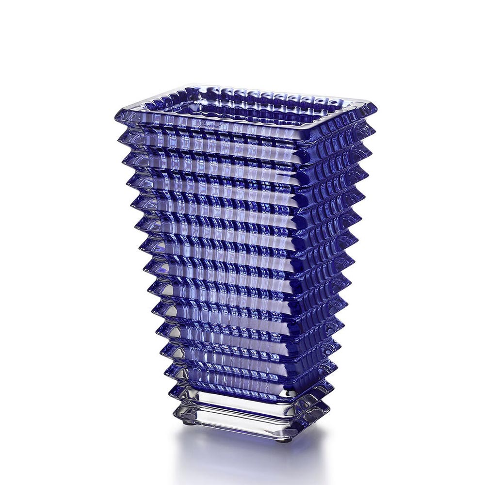 Vase rectangular blue