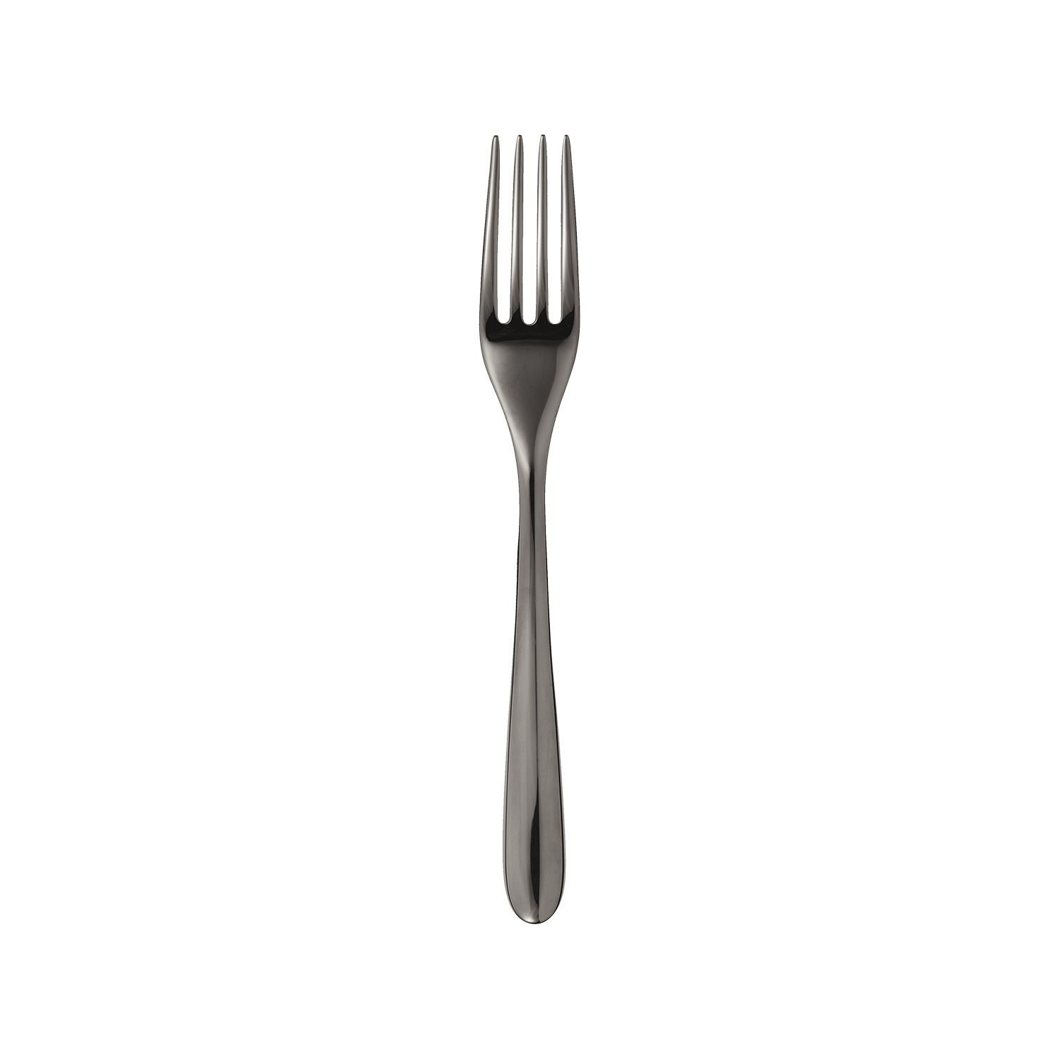 Black stainless steel dessert fork