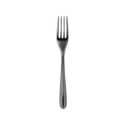 Black stainless steel dessert fork