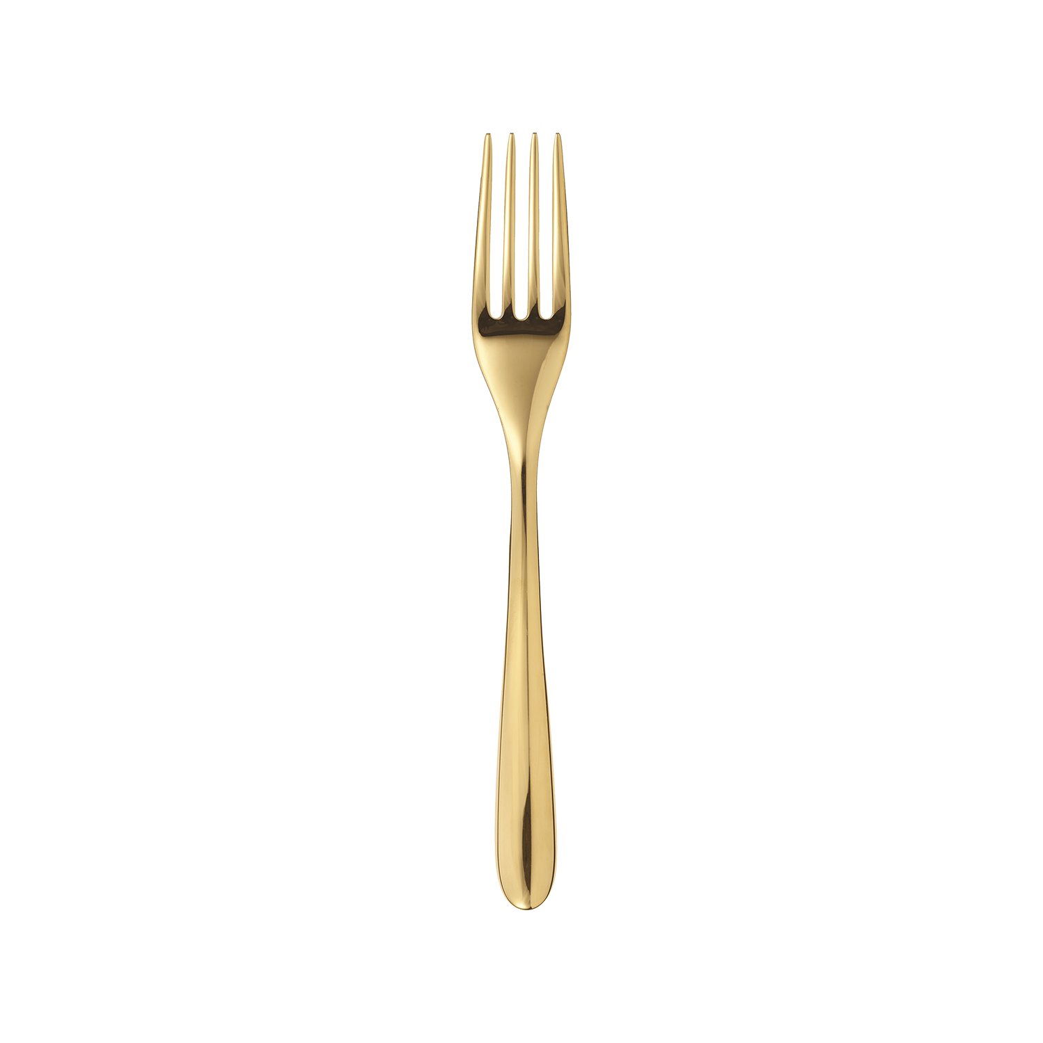 Gold stainless steel dessert fork