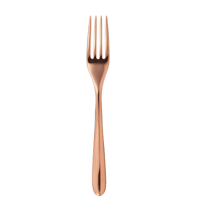Copper stainless steel dessert fork