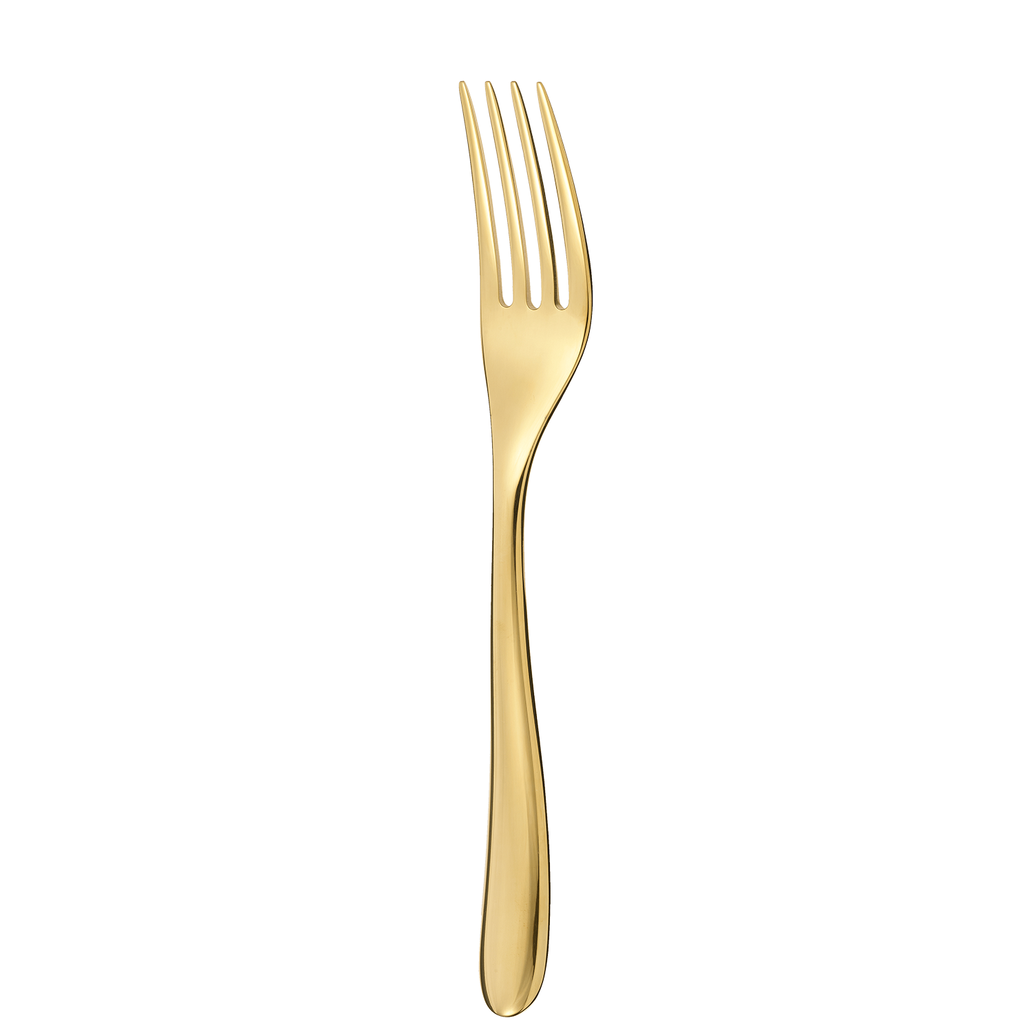 Gold stainless steel table fork