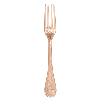 Gilded Silver-Plated dinner fork - pink gold
