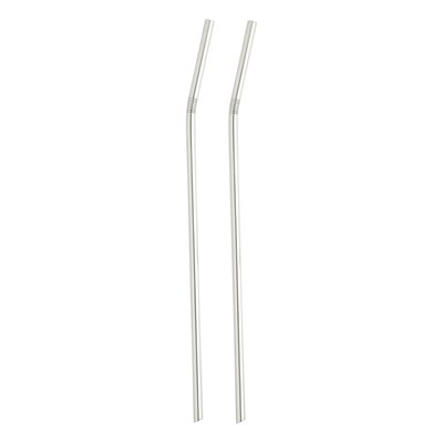 Set of 2 Silver-Plated Straws