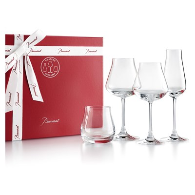 Set à Dégustation<br>Gobelet + Verres à Vin B&R + Flûte<br>Château Baccarat