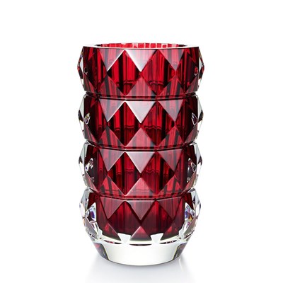 Vase rond rouge