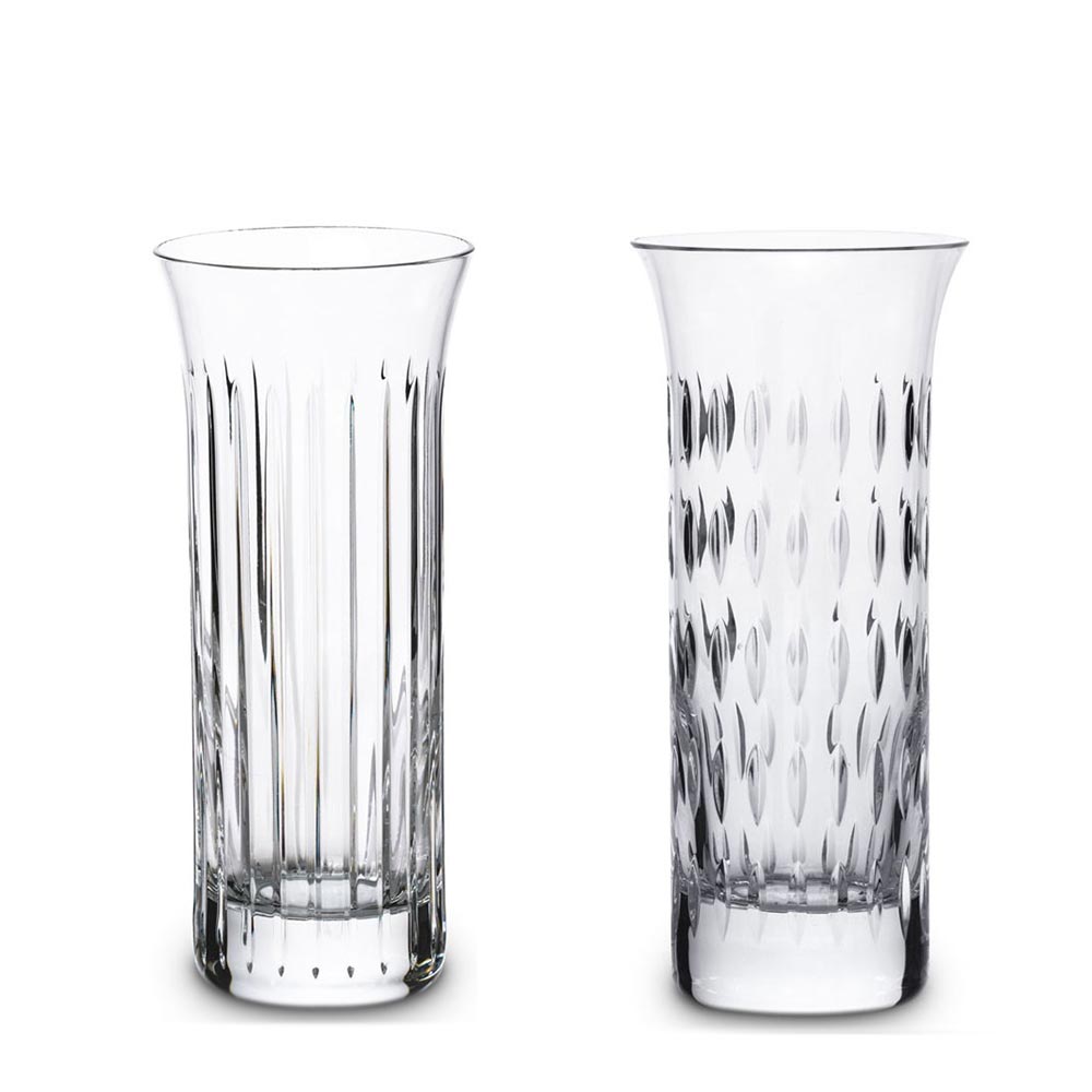 Set of 2 vases (bevel vase and grain of rice vase)