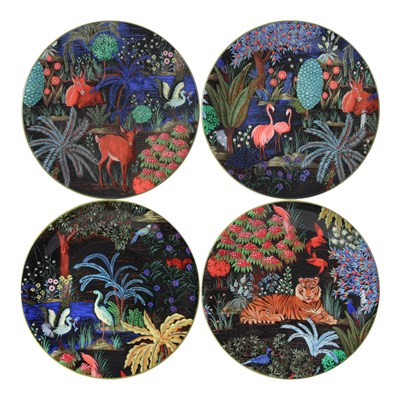 Set of 4 assorted dessert plates