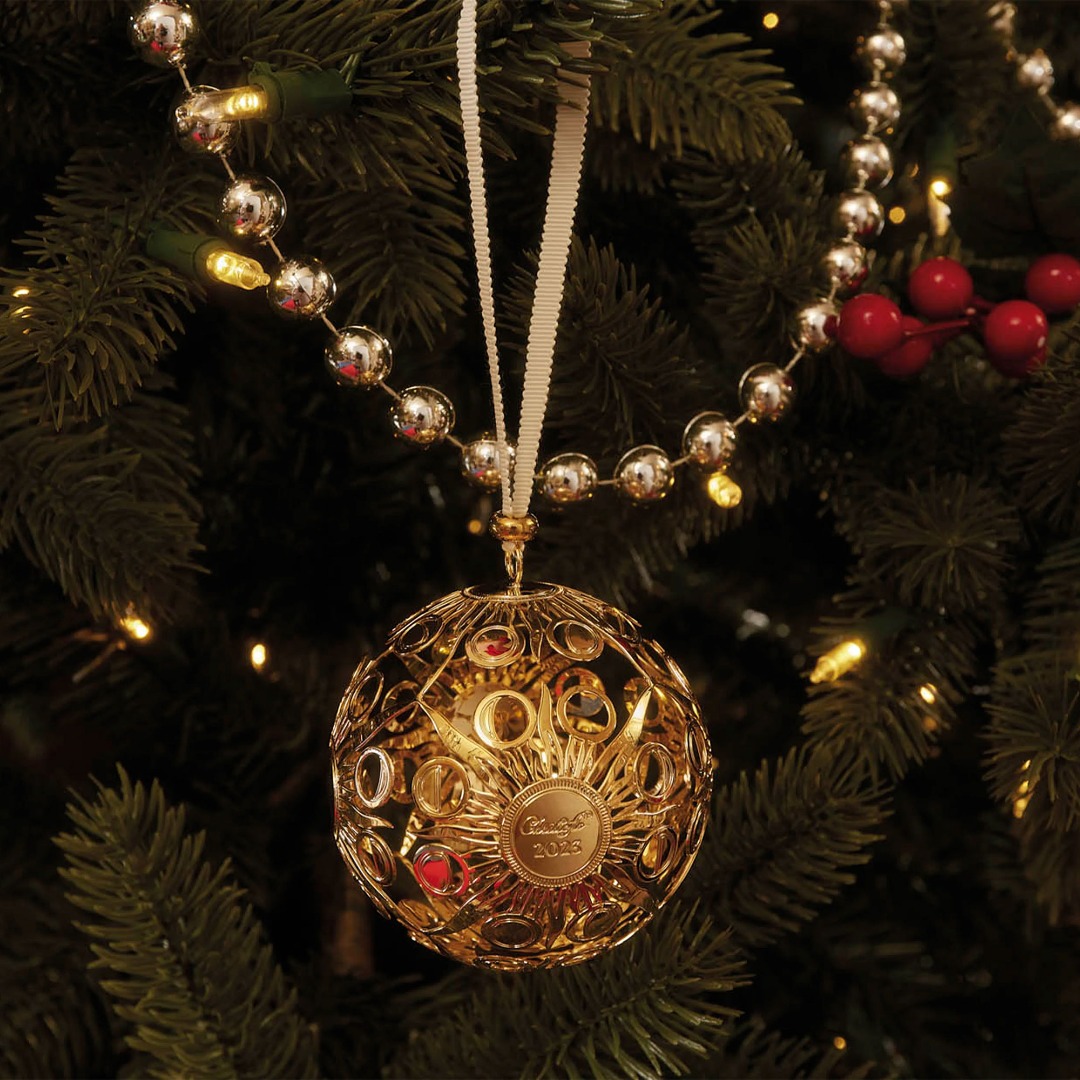 Gold Gilded Silver-Plated Ornament - 2023