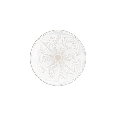 Porcelain bread plate platinum finish