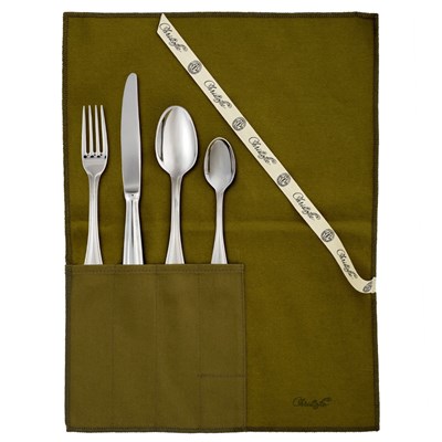 La Trousse - 4 couverts taille intermédiaire en métal argenté
