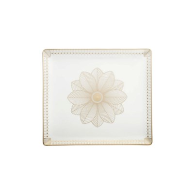Plateau rectangulaire finition or