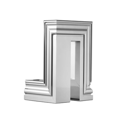 Candélabre chrome 2 bougies en aluminium