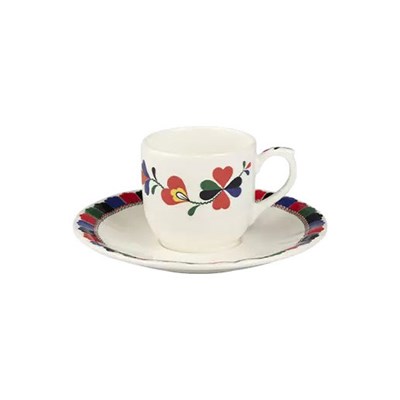 Set of 2 espresso cups and saucers (per piece)