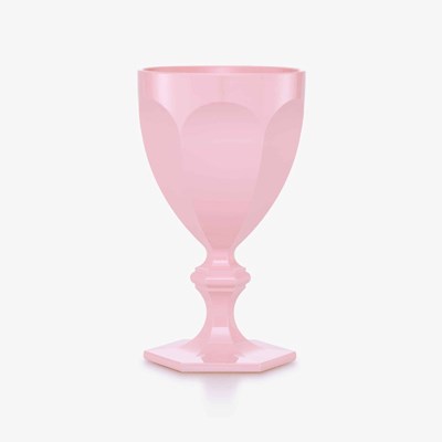 Verre à eau rose