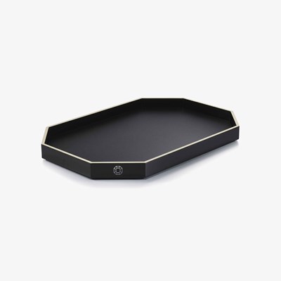 Octogone tray medium black