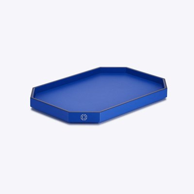 Octogone tray medium blue