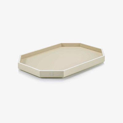 Octogone tray medium ivory