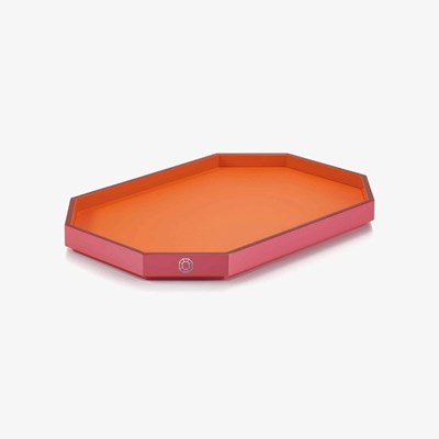 Octogone tray medium orange