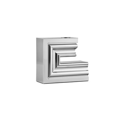 Large chrome aluminium candle holder N°1